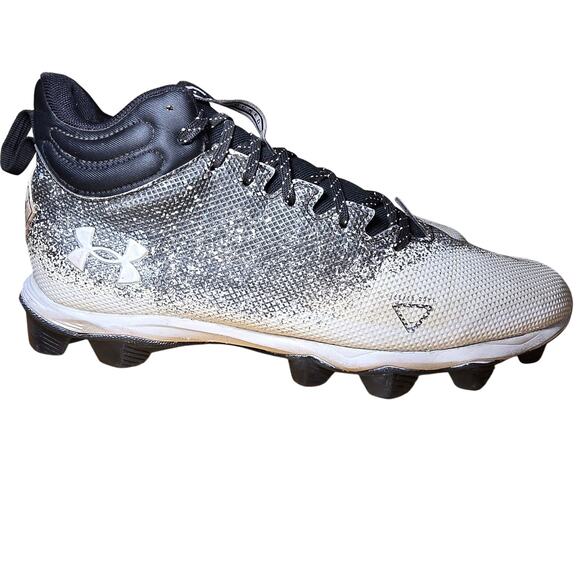 Under Armour Mens Spotlight Fran Rm 2.0 Wd Football Cleats Black White Size 10 - Picture 3 of 8